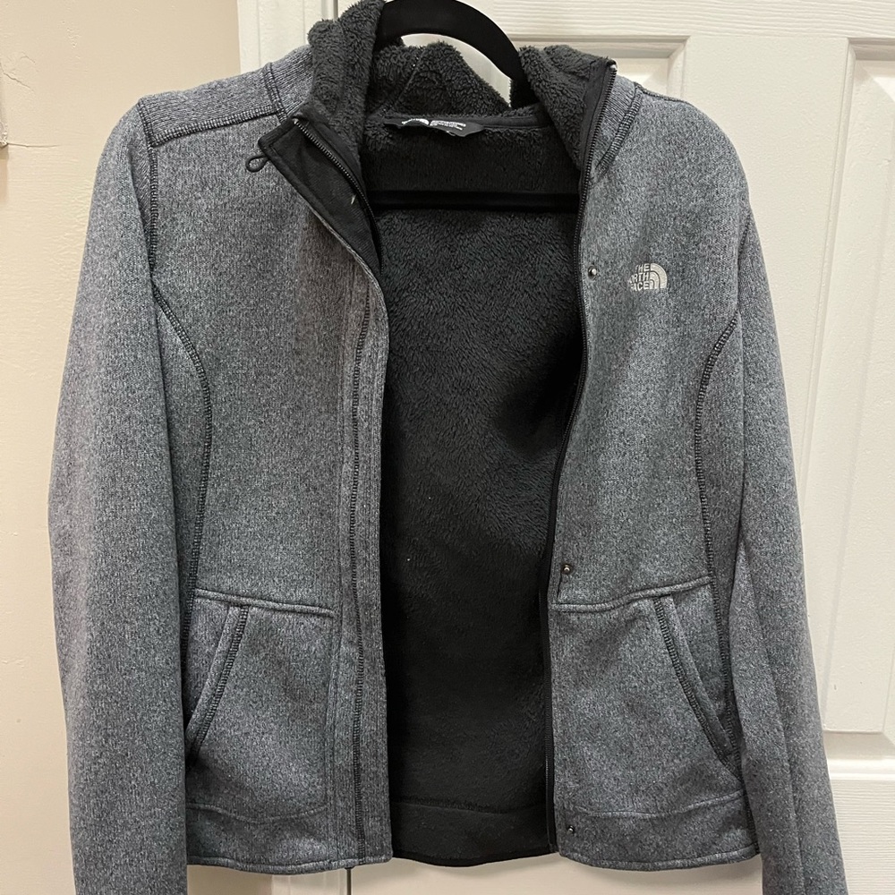North Face Zippered and Button Hoodie
